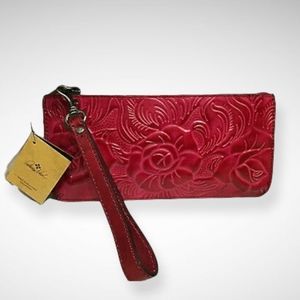 PATRICIA NASH St. Croce Tooled Wallet/Wristlet